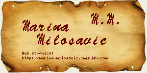 Marina Milosavić vizit kartica
